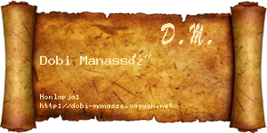Dobi Manassé névjegykártya